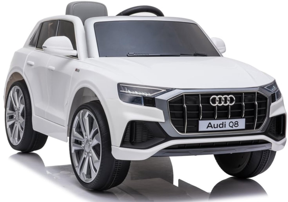Audi Q8 WIt - 1 persoons - Licentie van Audi AG - Veel details incl. softstart | Elektrische kinderauto - Inclusief afstandsbediening - Gratis verzending - KiddoCars